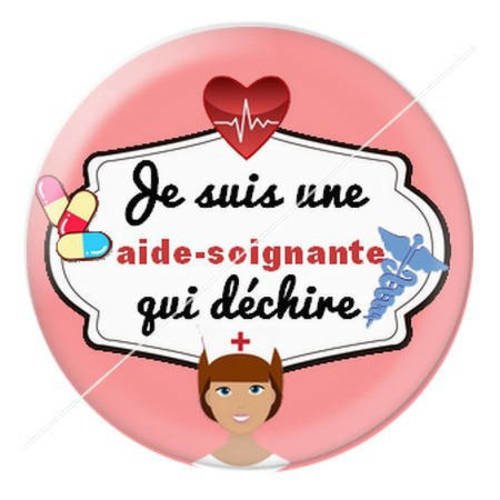 Cabochon résine a coller 25 mm aide-soignante 13 
