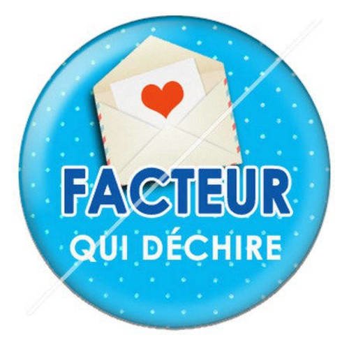 Cabochon résine a coller 25 mm facteur qui déchire 5 