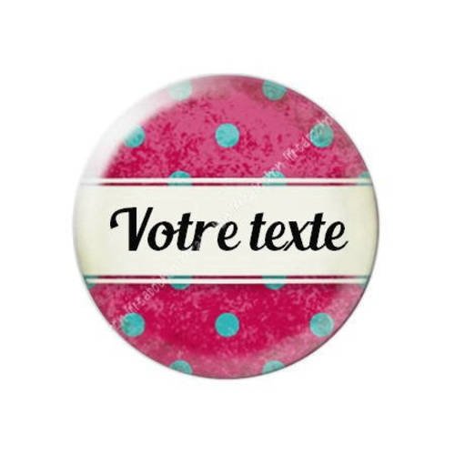 Cabochon résine a coller 25 mm à personnaliser avec votre texte ref f47 