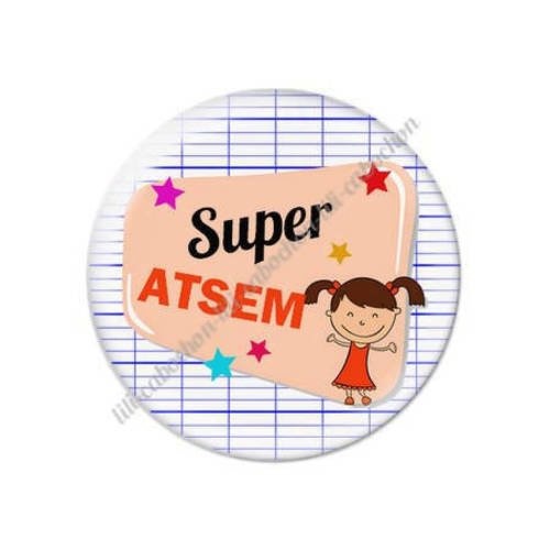 Cabochon résine a coller 25 mm pour atsem k31 