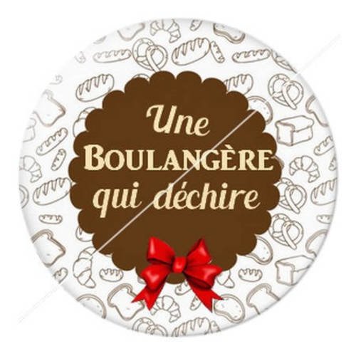 Cabochon résine a coller 25 mm patissière boulangère 6 