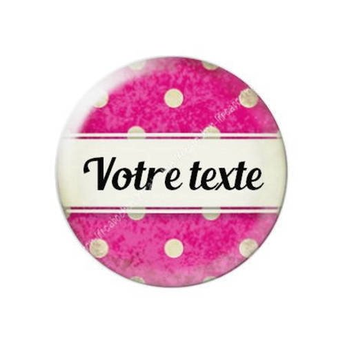 Cabochon résine a coller 25 mm à personnaliser avec votre texte ref f48 