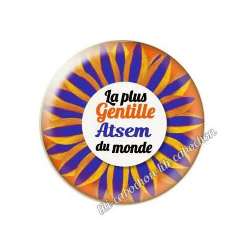 Cabochon résine a coller 25 mm pour atsem m19 