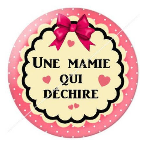 Cabochon résine a coller 25 mm pour mamie 1 