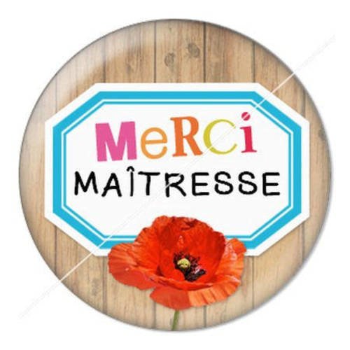 Cabochon résine a coller 25 mm maîtresse f8 