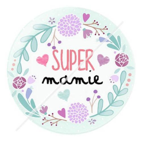 Cabochon résine a coller 25 mm pour mamie s14 