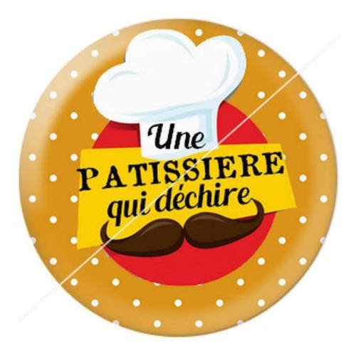 Cabochon résine a coller 25 mm patissière boulangère 8 