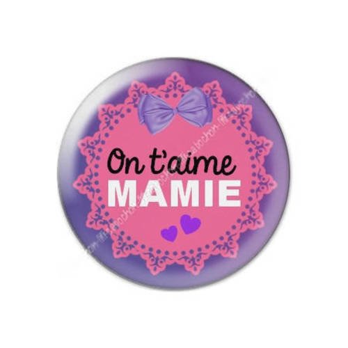 Cabochon résine a coller 25 mm pour mamie f3 