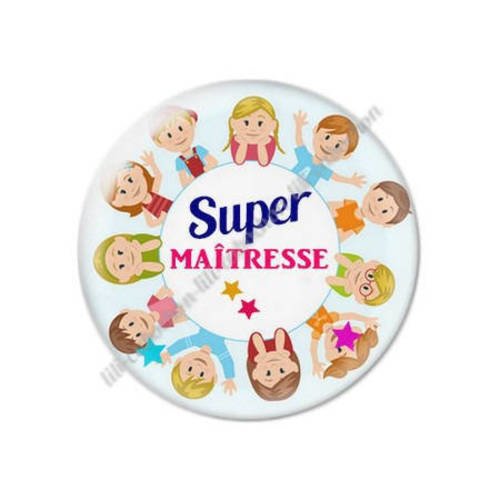 Cabochon résine a coller 25 mm maîtresse t89 