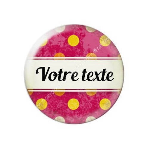 Cabochon résine a coller 25 mm à personnaliser avec votre texte ref f49 