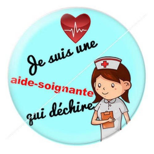 Cabochon résine a coller 25 mm aide-soignante 15 