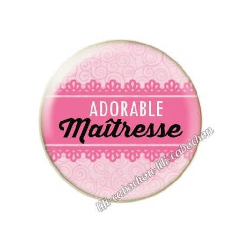 Cabochon résine a coller 25 mm maîtresse ab27 