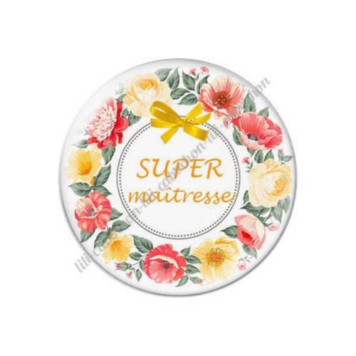 Cabochon résine a coller 25 mm maîtresse k62 