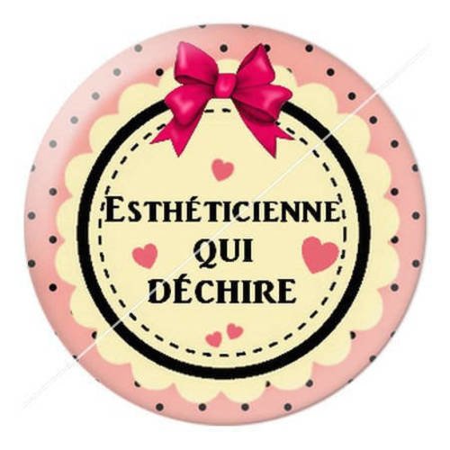 Cabochon résine a coller 25 mm esthéticienne 
