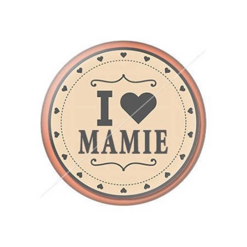 Cabochon résine a coller 25 mm mamie j1 