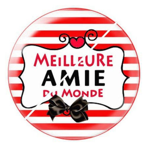 Cabochon résine a coller 25 mm ma meilleure amie 10 