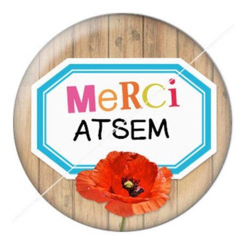 Cabochon résine a coller 25 mm pour atsem f9 