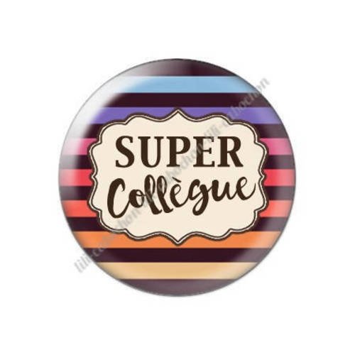 Cabochon résine a coller 25 mm super collègue 52 