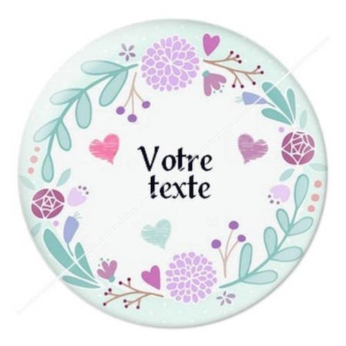 Cabochon résine a coller 25 mm à personnaliser avec votre texte ref b54 