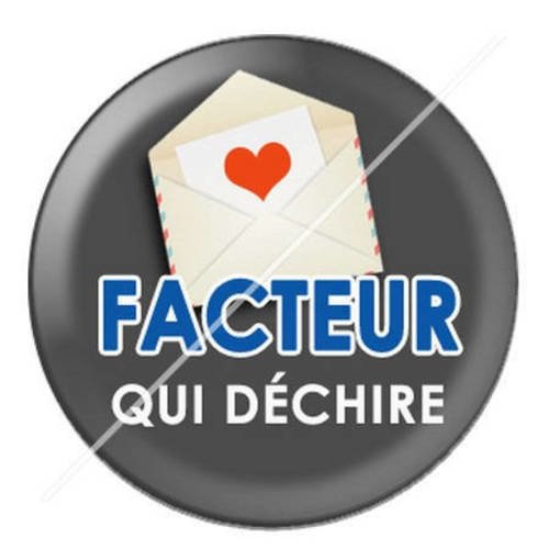 Cabochon résine a coller 25 mm facteur qui déchire 10 