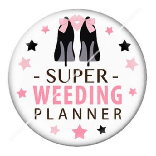 Cabochon résine a coller 25 mm wedding planner 14 