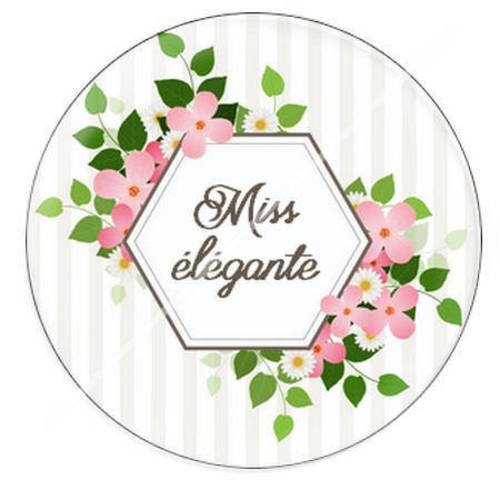 Cabochon résine a coller 25 mm femme chic 11 