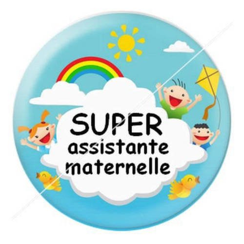 Cabochon résine a coller 25 mm merci assistante maternelle 12 