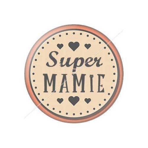 Cabochon résine a coller 25 mm mamie j6 