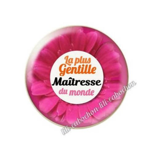 Cabochon résine a coller 25 mm maîtresse ab29 