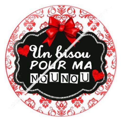 Cabochon résine a coller 25 mm pour nounou 10 