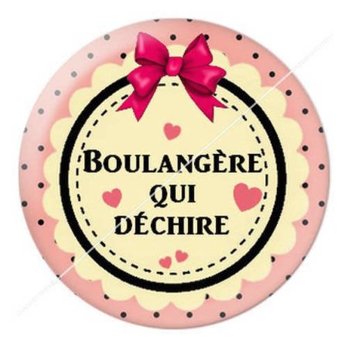 Cabochon résine a coller 25 mm boulangère 