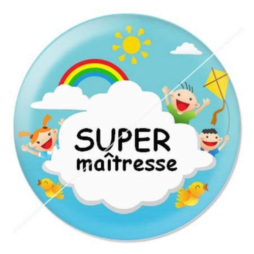 Cabochon résine a coller 25 mm maîtresse f12 