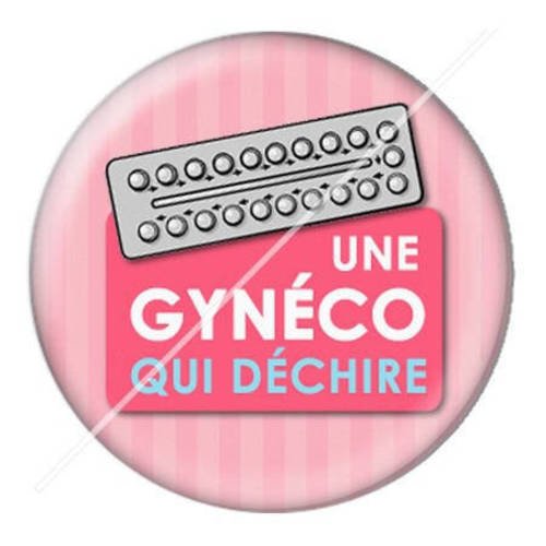 Cabochon résine a coller 25 mm gyneco qui déchire 3 