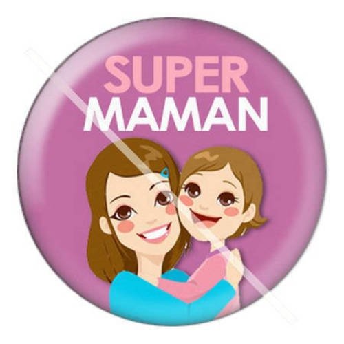 Cabochon résine a coller 25 mm pour maman a6 