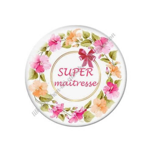 Cabochon résine a coller 25 mm maîtresse k67 