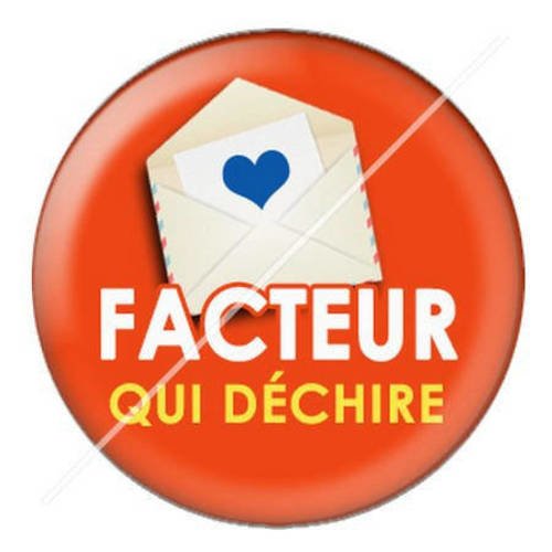 Cabochon résine a coller 25 mm facteur qui déchire 14 