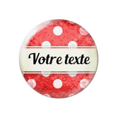 Cabochon résine a coller 25 mm à personnaliser avec votre texte ref f57 