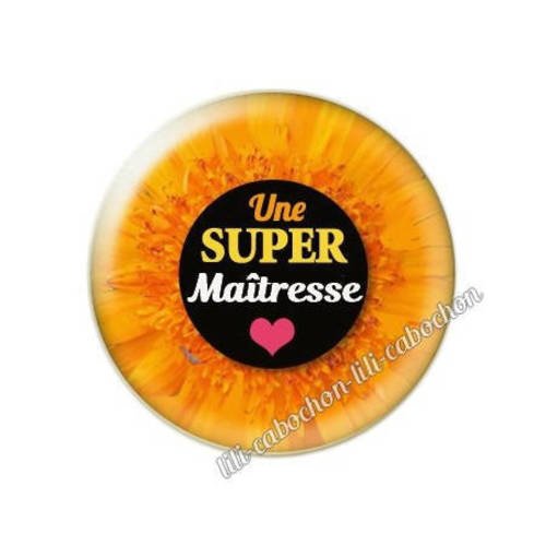 Cabochon résine a coller 25 mm maîtresse ab32 