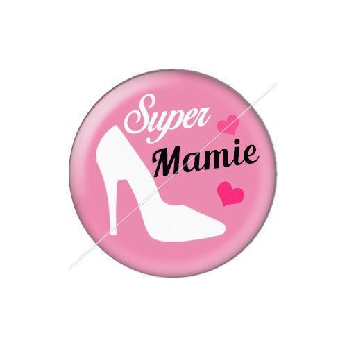 Cabochon résine a coller 25 mm mamie j12 