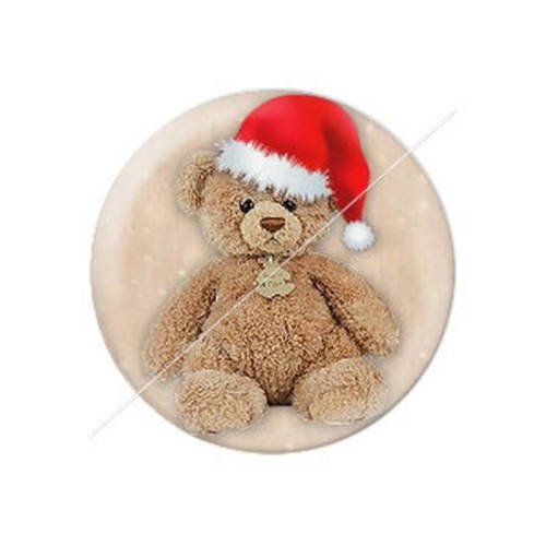 Cabochon résine a coller 25 mm joyeux noël bonnes fêtes 32 