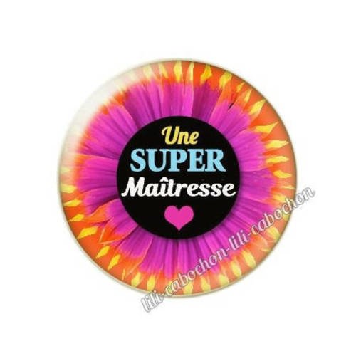 Cabochon résine a coller 25 mm maîtresse ab33 