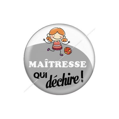 Cabochon résine a coller 25 mm maîtresse j6 