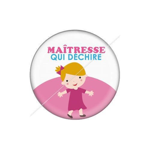 Cabochon résine a coller 25 mm maîtresse j8 