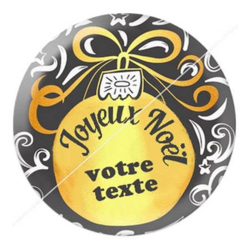 Cabochon résine a coller 25 mm thème noël à personnaliser avec votre texte ref b1 