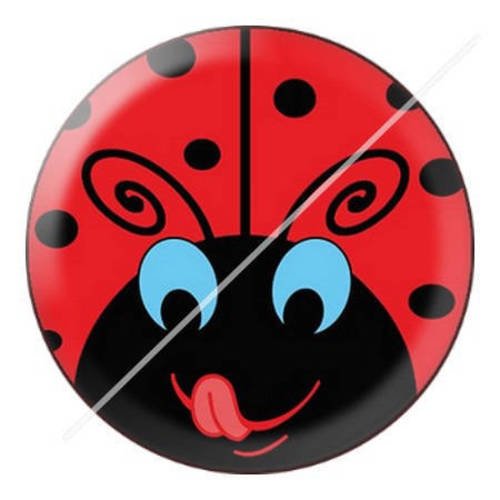 Cabochon résine a coller 25 mm coccinelle 10 