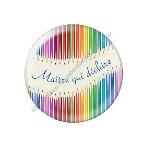 Cabochon résine a coller 25 mm maître s28 