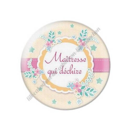 Cabochon résine a coller 25 mm maîtresse t29 