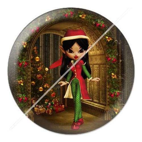 Cabochon résine a coller 25 mm noël c15 