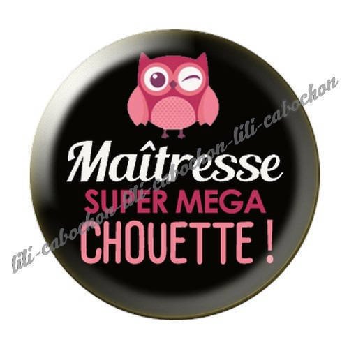 Cabochon résine a coller 25 mm maîtresse i22 