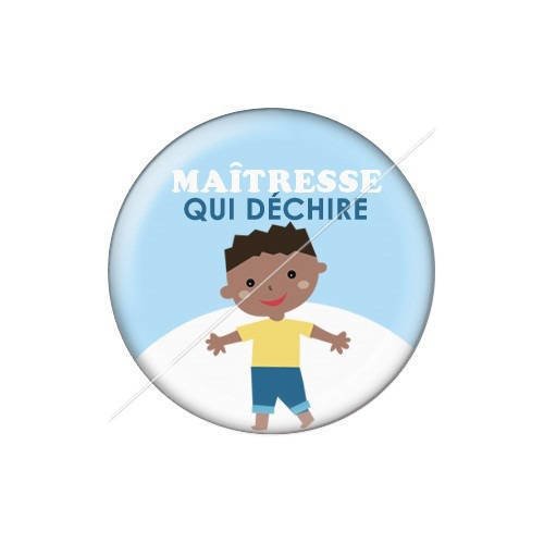 Cabochon résine a coller 25 mm maîtresse j9 